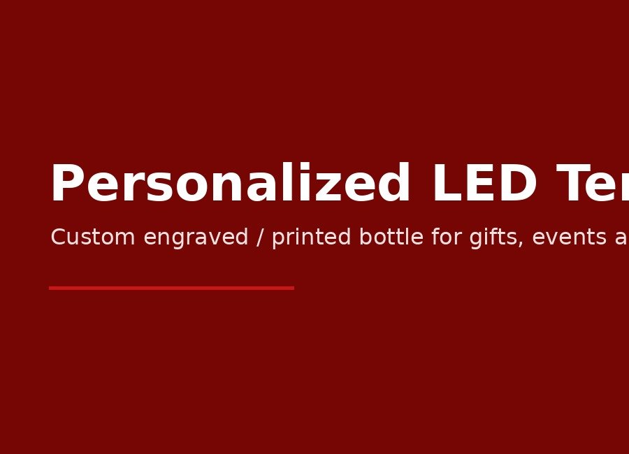 Personalized LED Temperature Bottle